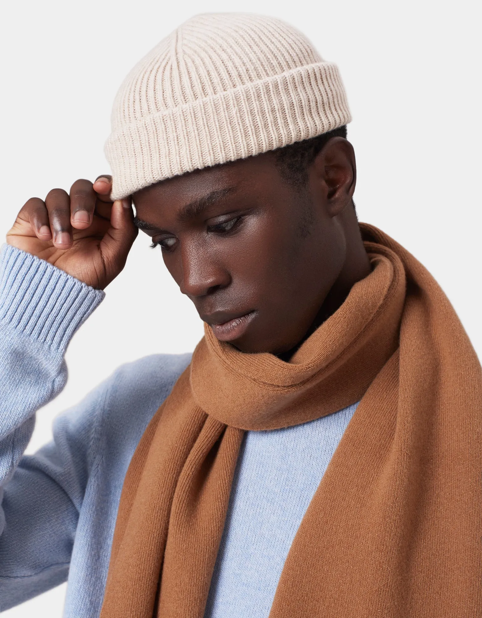 Merino Wool Beanie - Sahara Camel