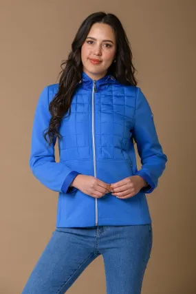 Mesh   Quilt Jacket -  Palace Blue