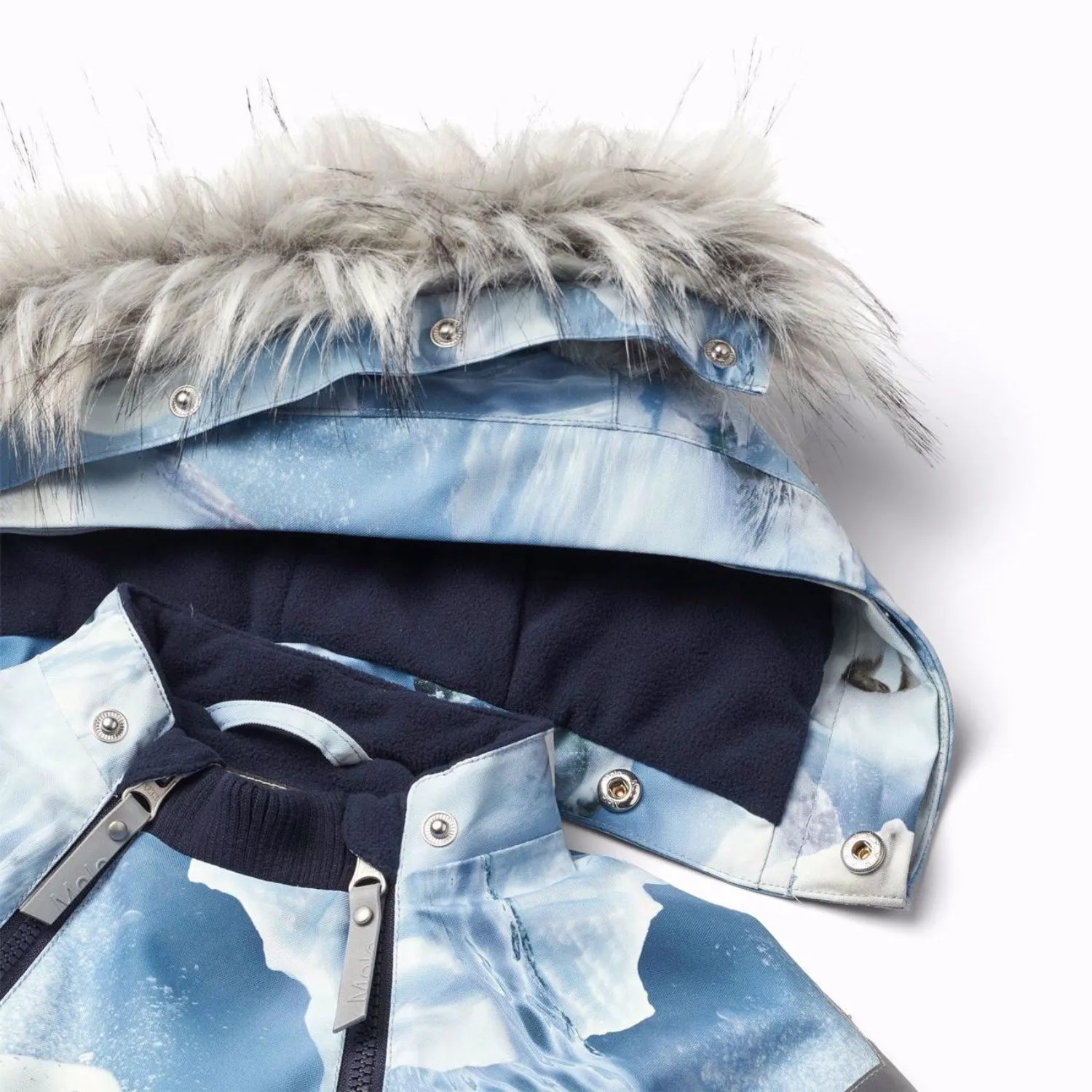 Molo Polar Bear Joy Pyxis Fur Snowsuit