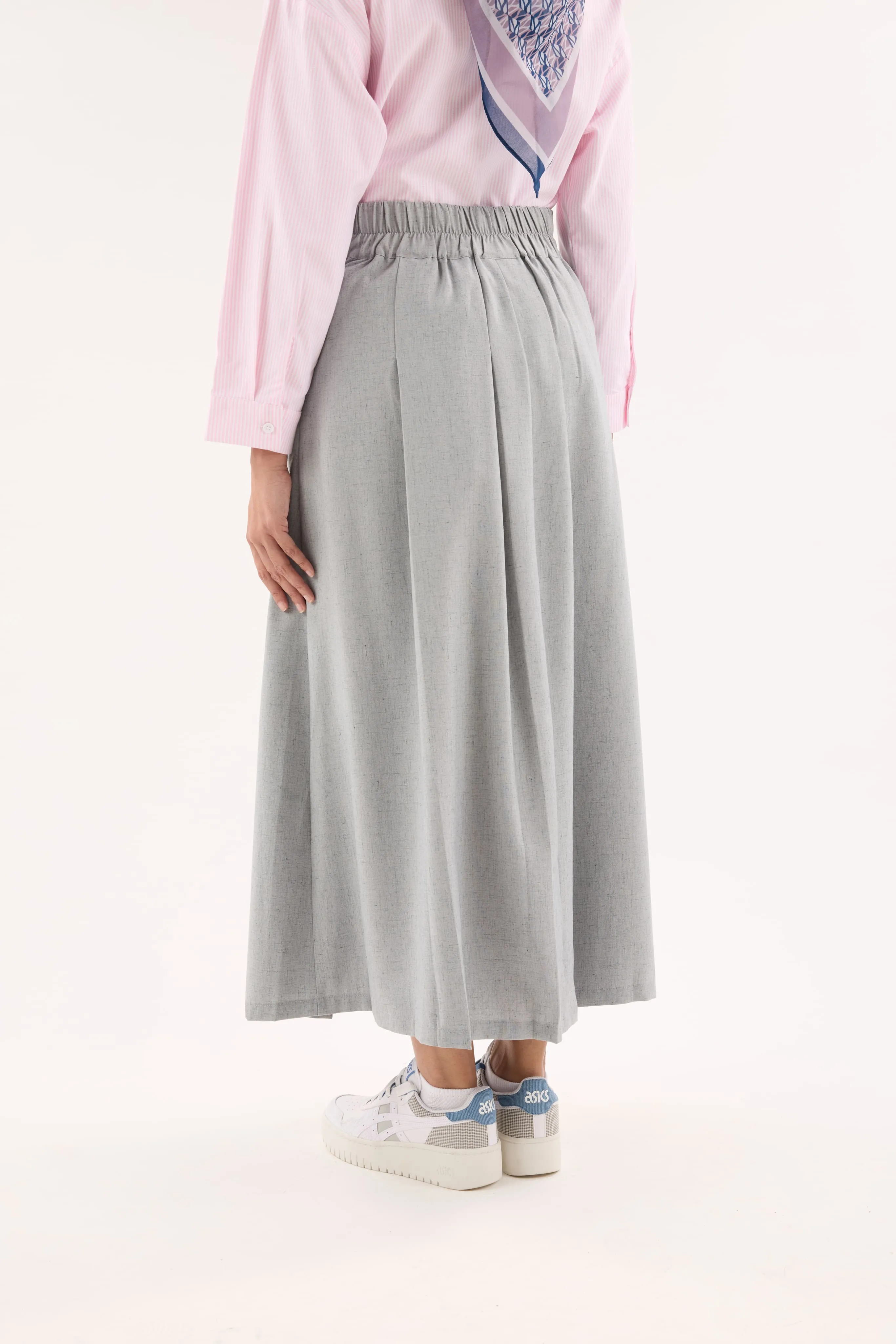 Nelly Grey Pleated Skirt