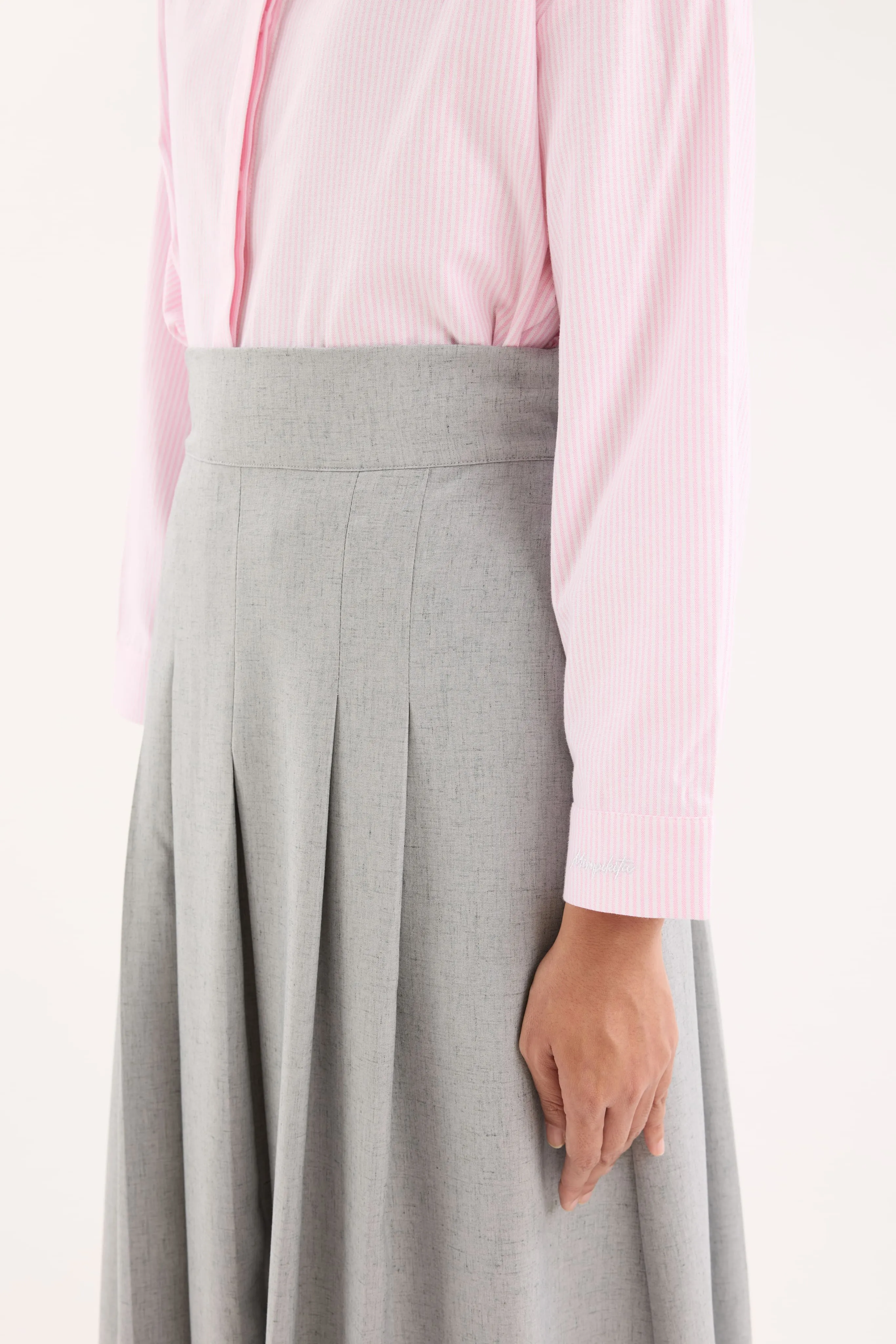 Nelly Grey Pleated Skirt