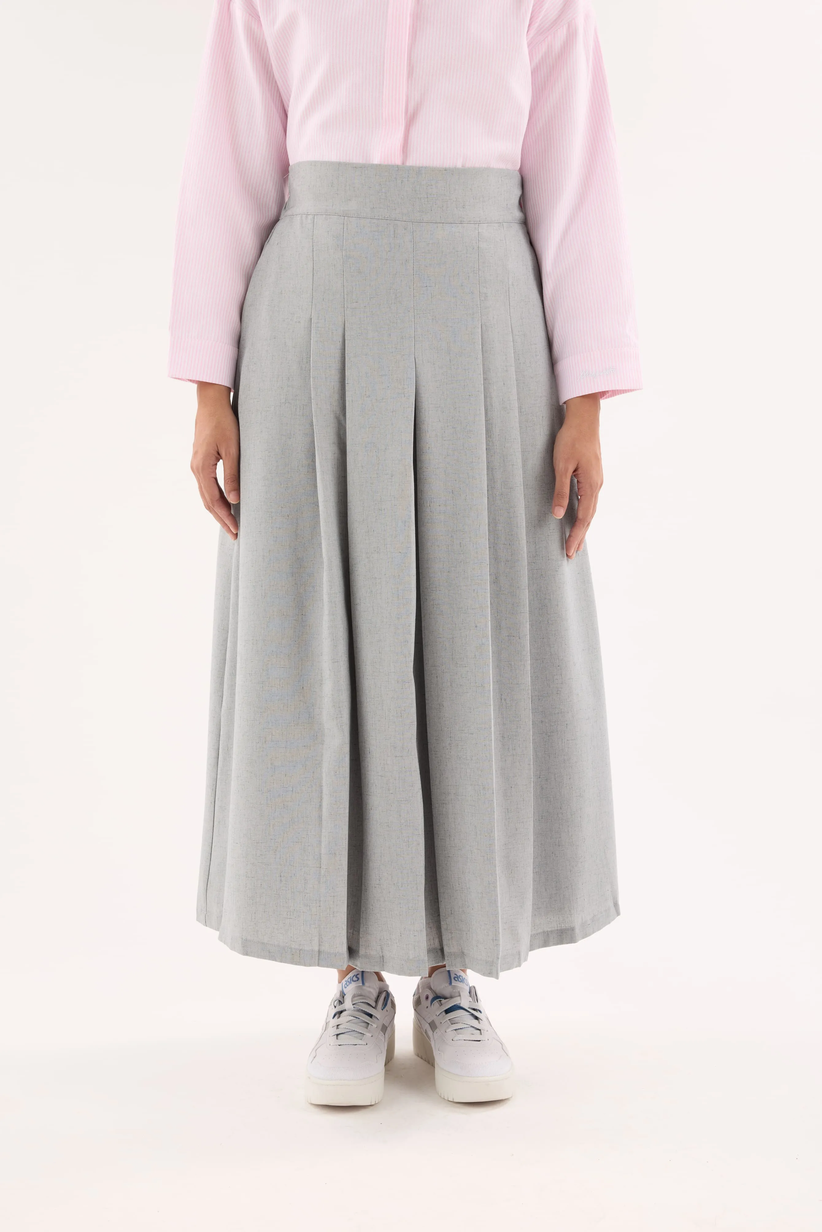 Nelly Grey Pleated Skirt