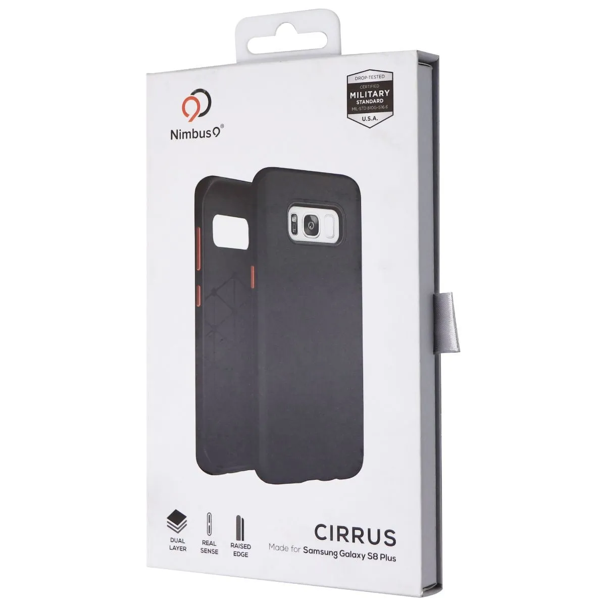 Nimbus9 Cirrus Series Case for the Samsung Galaxy S8  (Plus) - Black/Orange