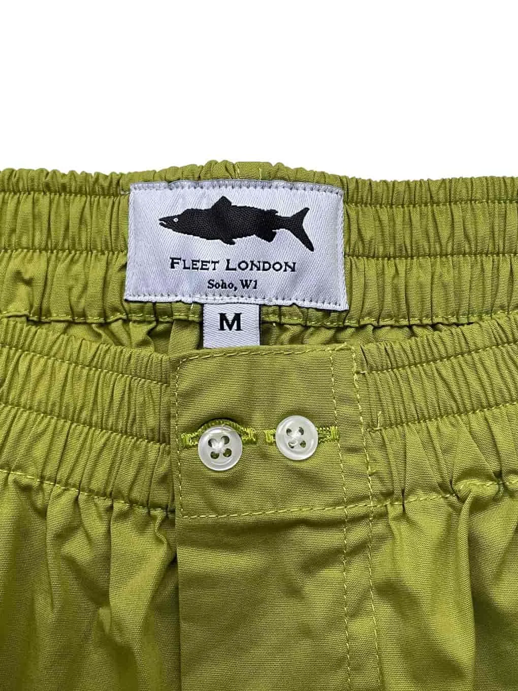 Olive Green Cotton Boxer Shorts