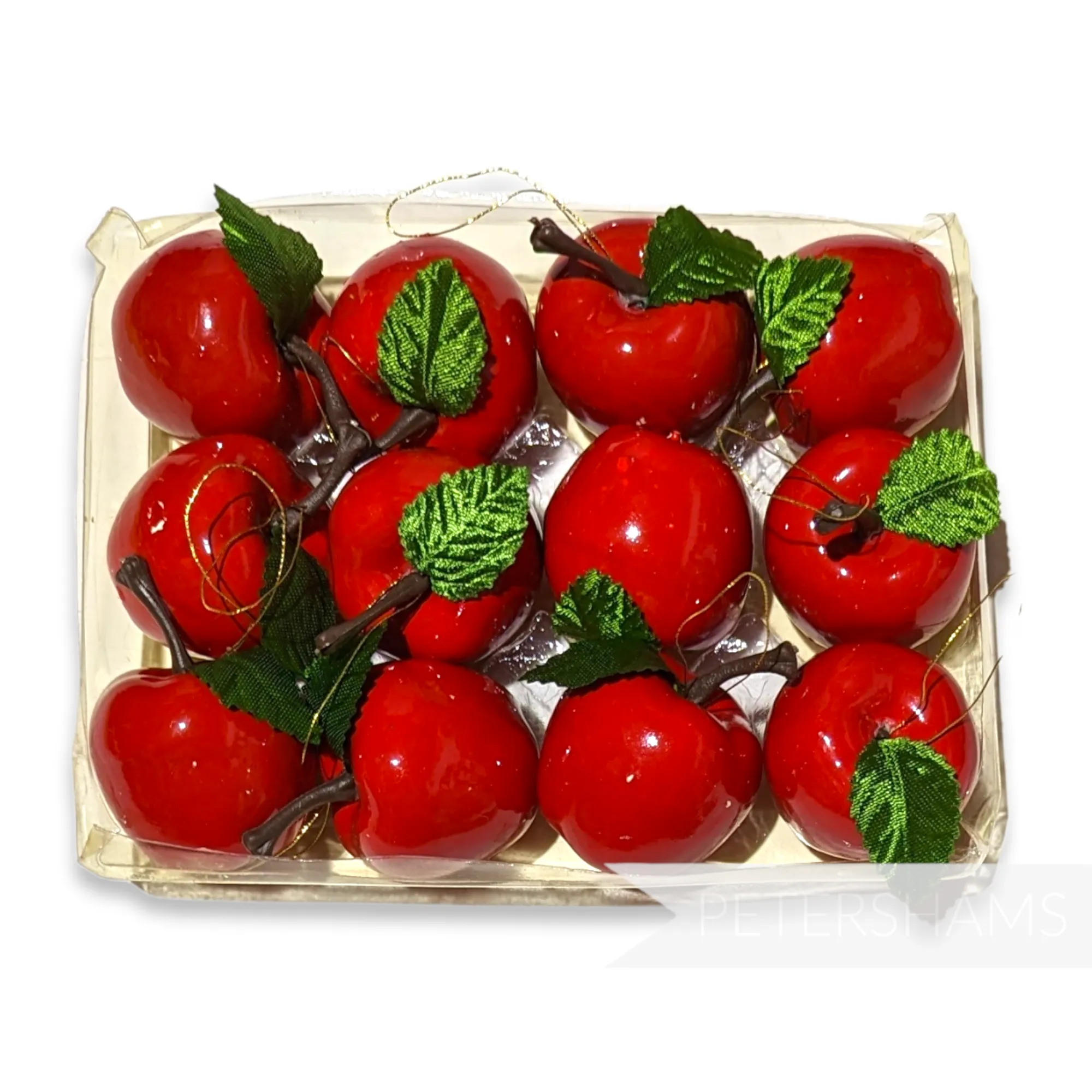 'Oscar' Vintage 1960/70's Kitsch Red Artificial Apples - Box of 12