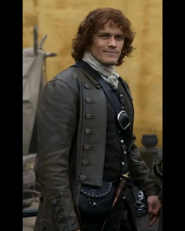 Outlander Jamie Fraser Distressed Leather Coat