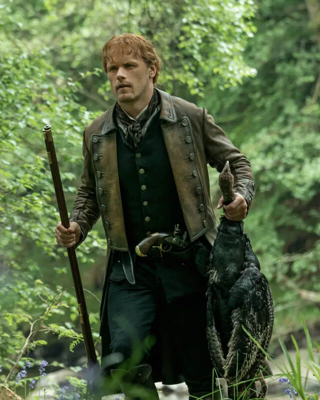 Outlander Jamie Fraser Distressed Leather Coat