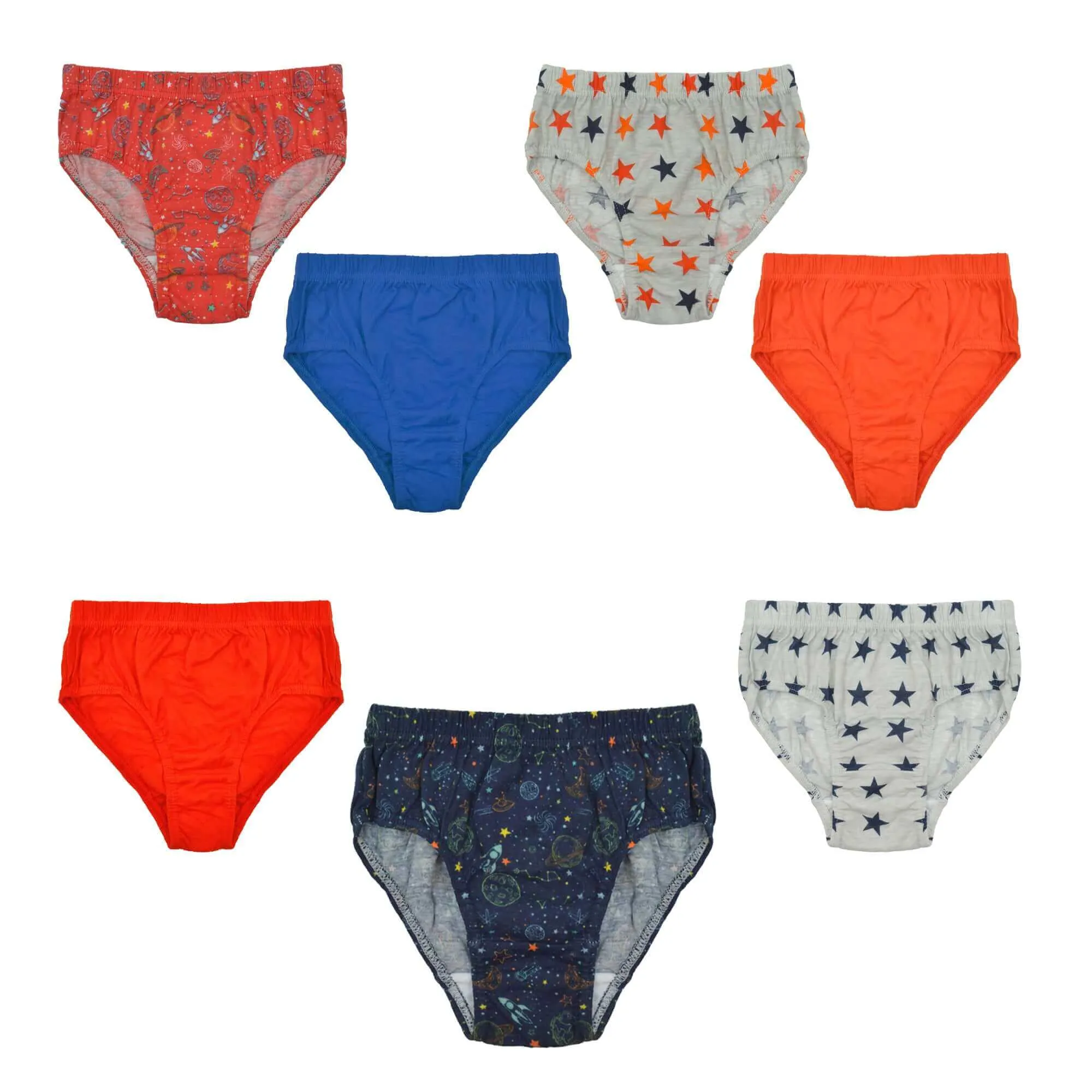 Pack of 7 Boys Briefs and Girls Knickers Cotton Blend Kids Underwear with Comfortable Waistband Assorted Colours and Patterns for Ages 2-8 Years by Daisy Dreamer