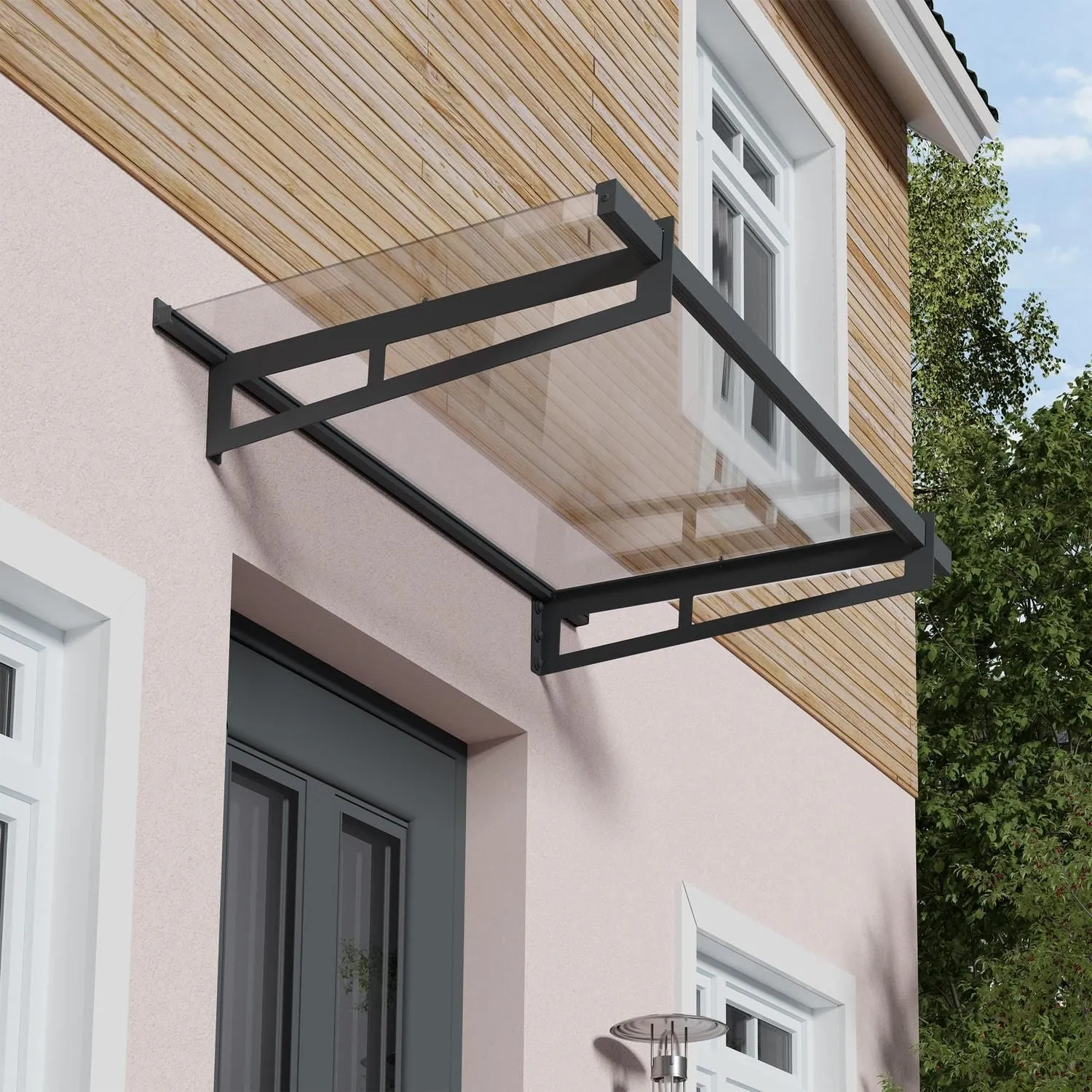 Palram - Canopia | Bremen 1500 5x3 ft Awning - Gray/Clear