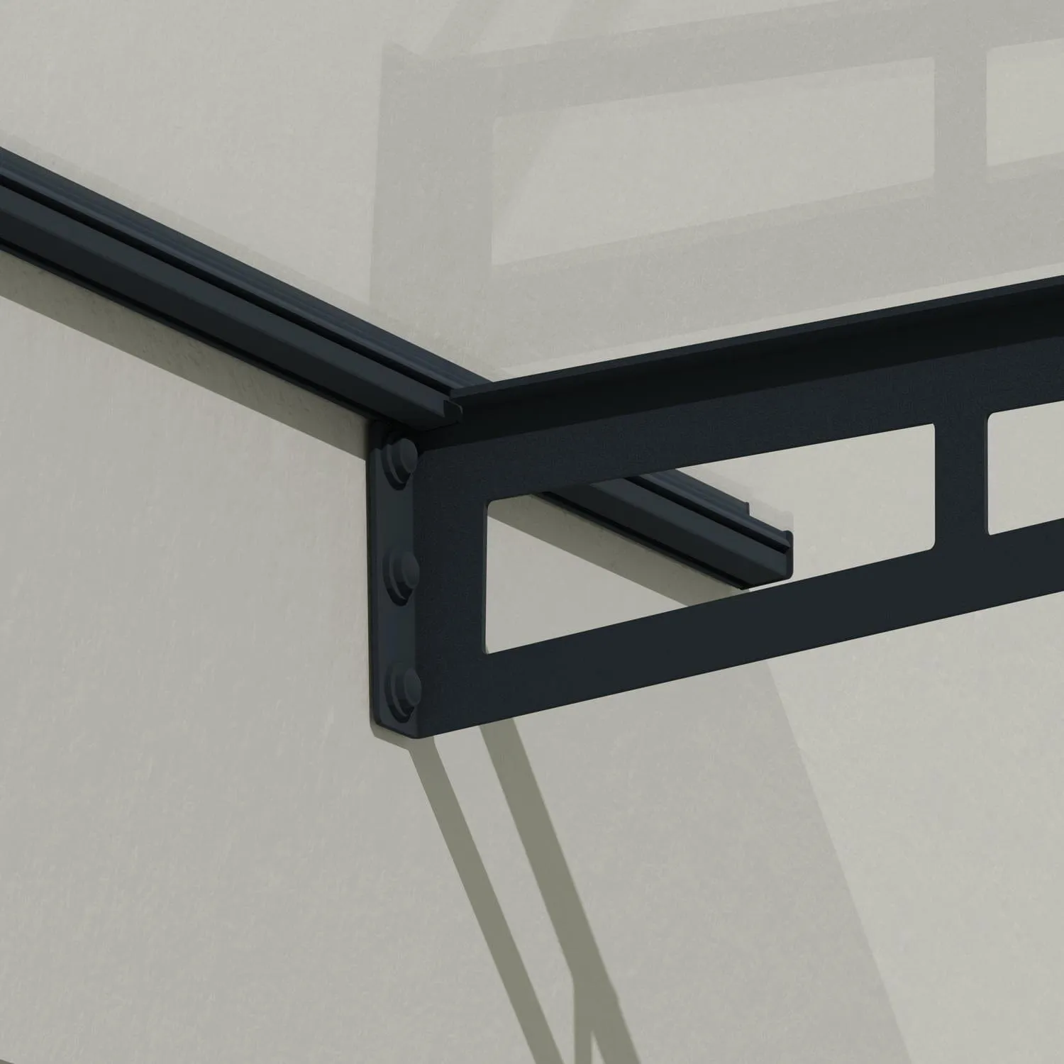 Palram - Canopia | Bremen 1500 5x3 ft Awning - Gray/Clear