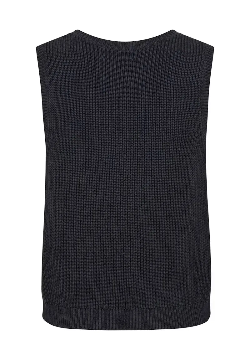 Part Two Nimala Knitted Vest in Navy