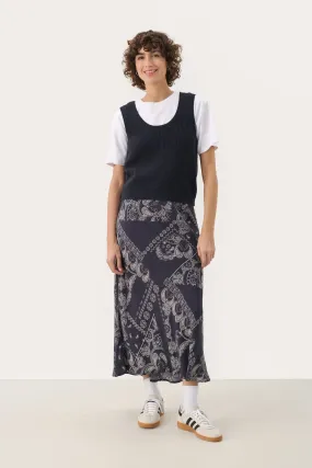 Part Two Nimala Knitted Vest in Navy