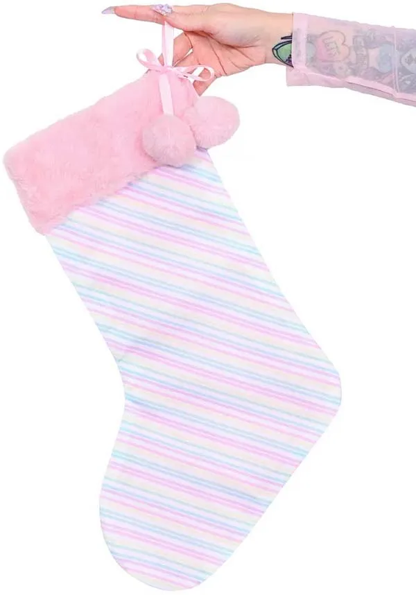 Pastel Candy Cane | HOLIDAY STOCKING