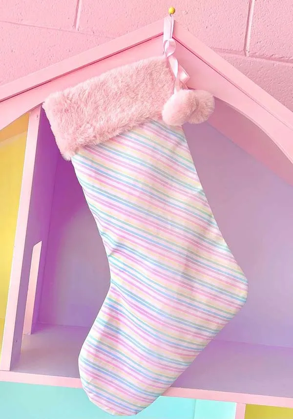 Pastel Candy Cane | HOLIDAY STOCKING