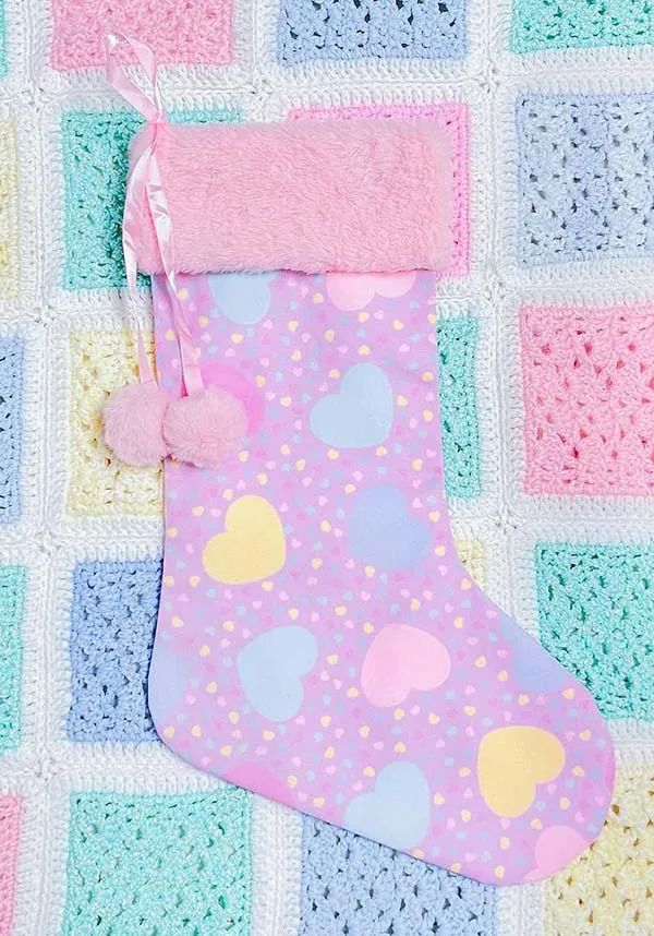 Pastel Hearts | HOLIDAY STOCKING