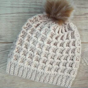 PATTERN: Waffle Stitch Beanie Hat