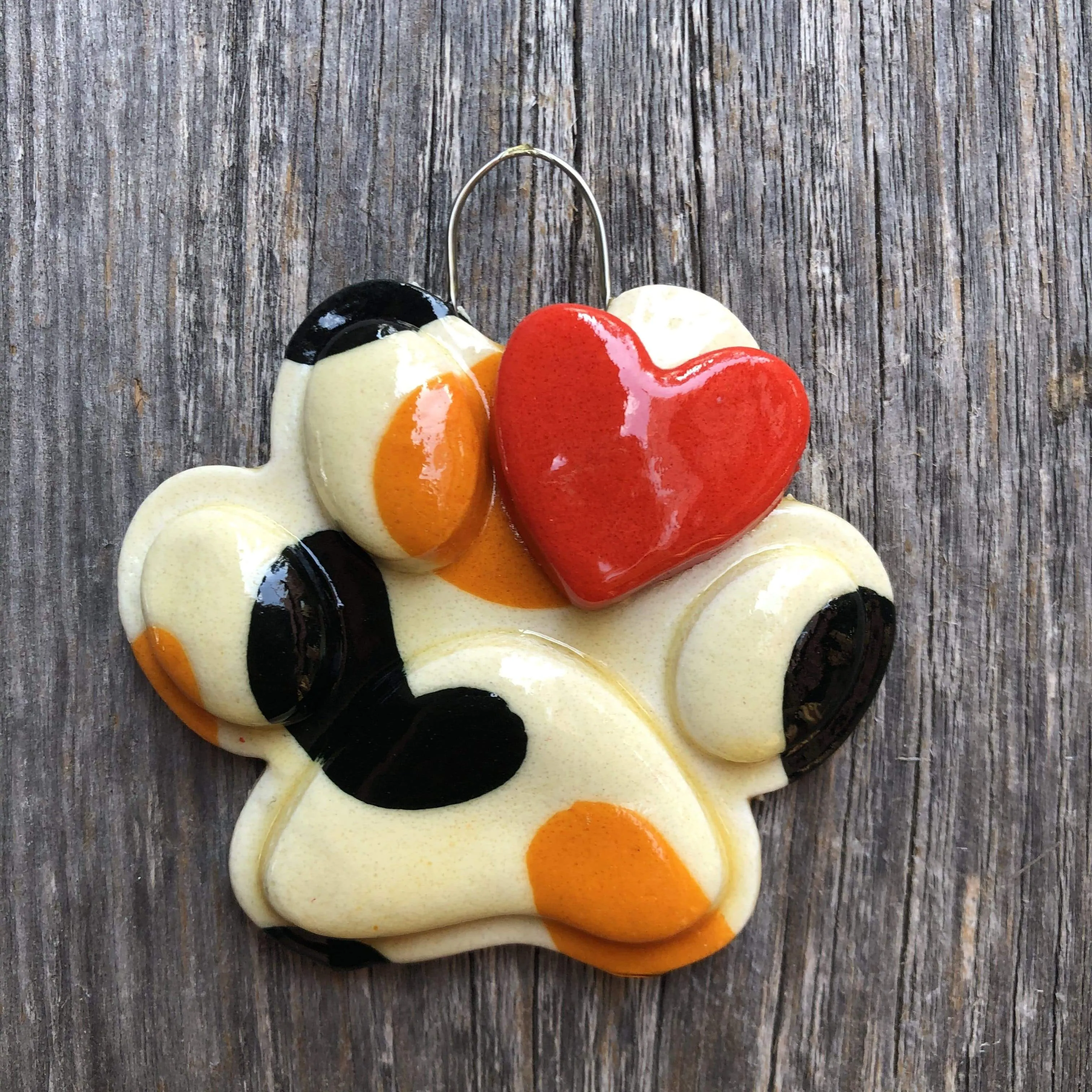 Pet Paw Christmas Ornament