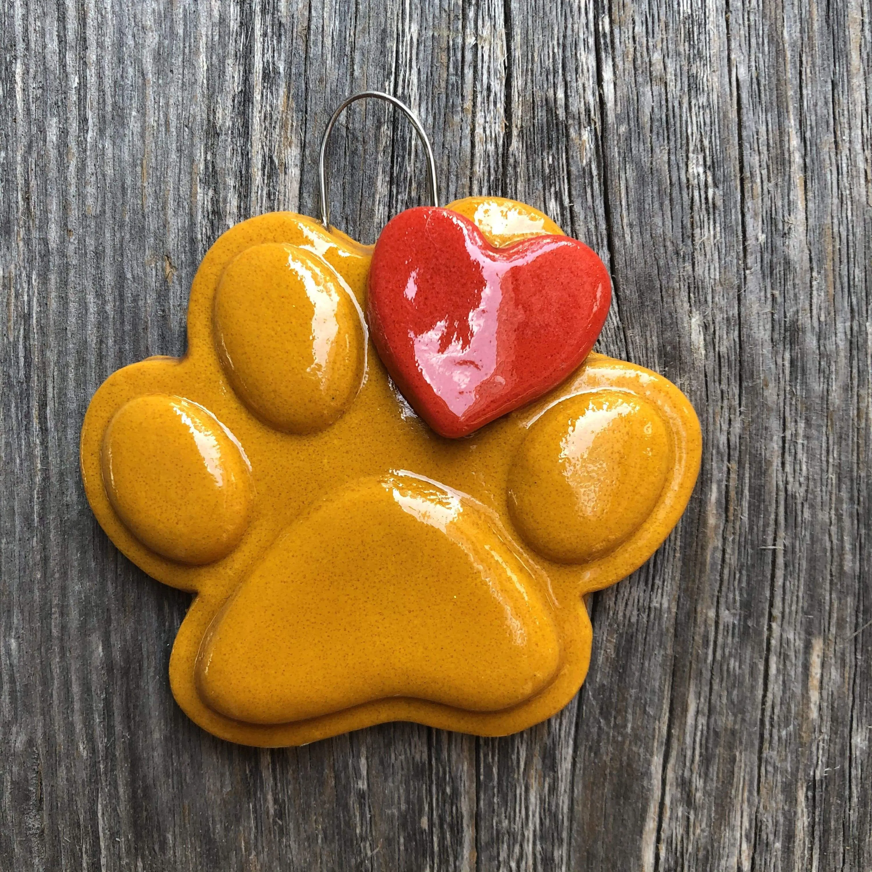 Pet Paw Christmas Ornament