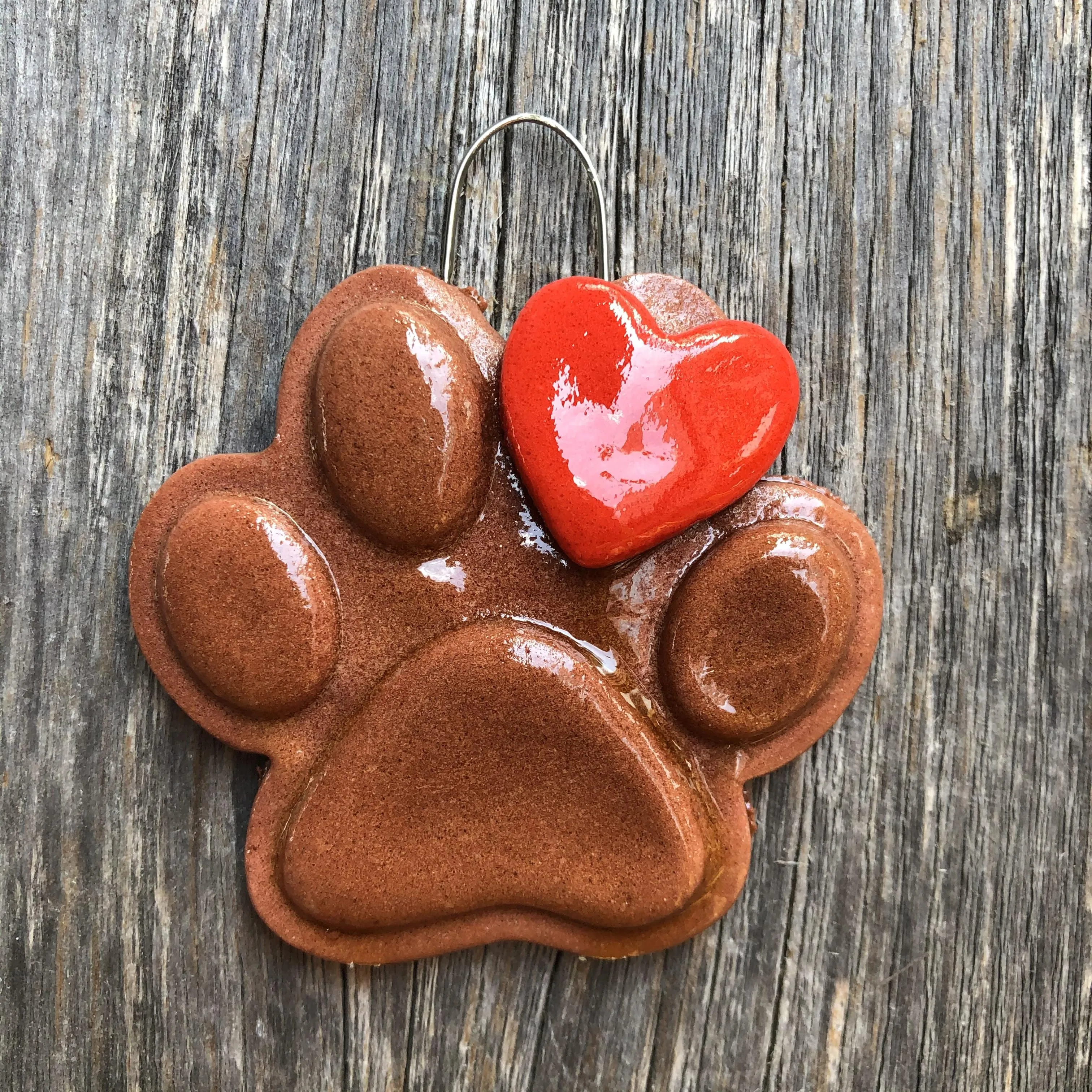 Pet Paw Christmas Ornament
