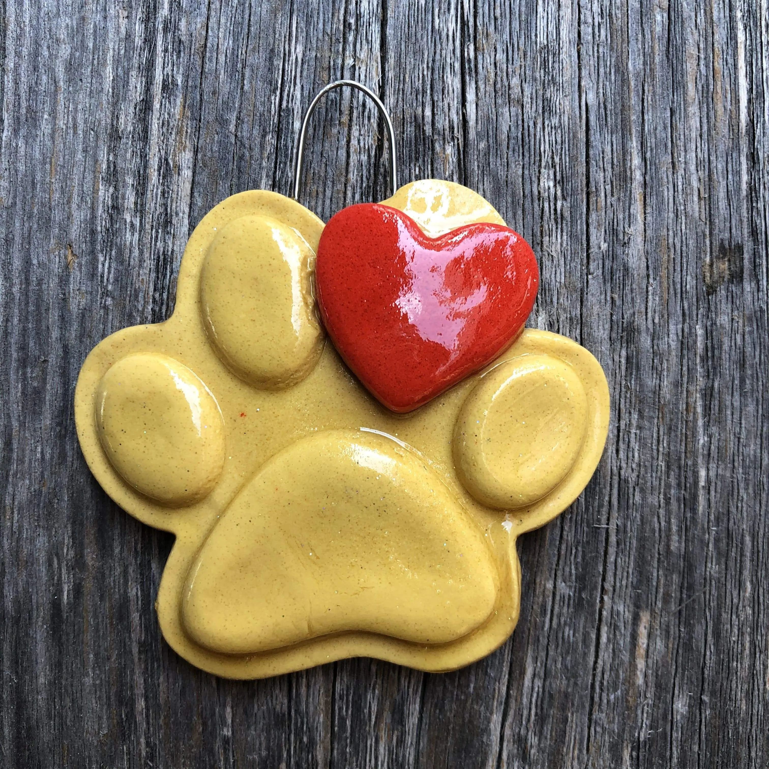 Pet Paw Christmas Ornament