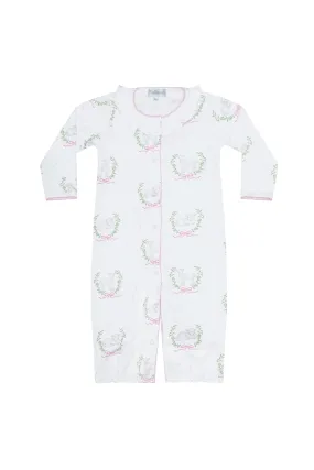 Pink Lamb Print Converter Gown