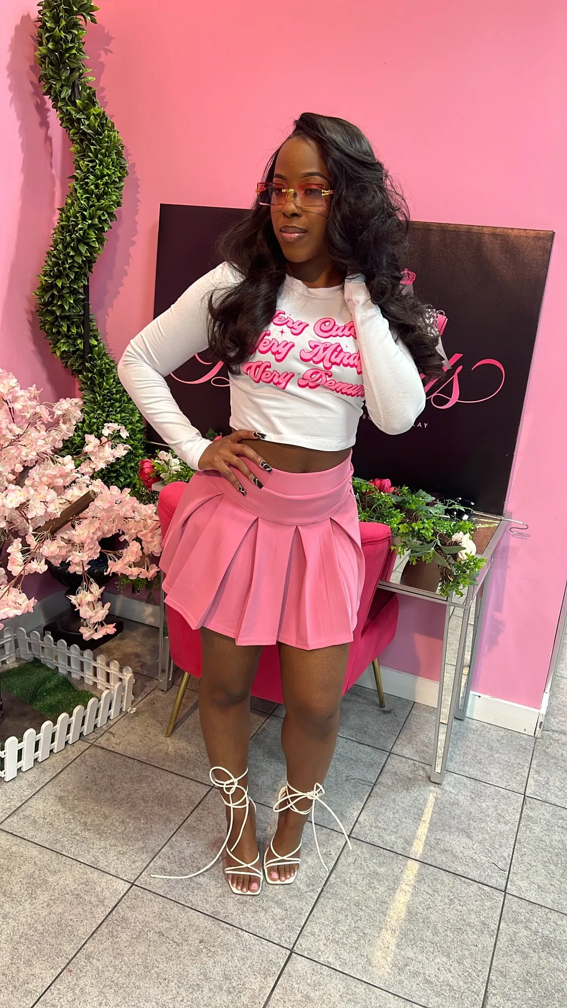Pleated Skirt - Rose Pink