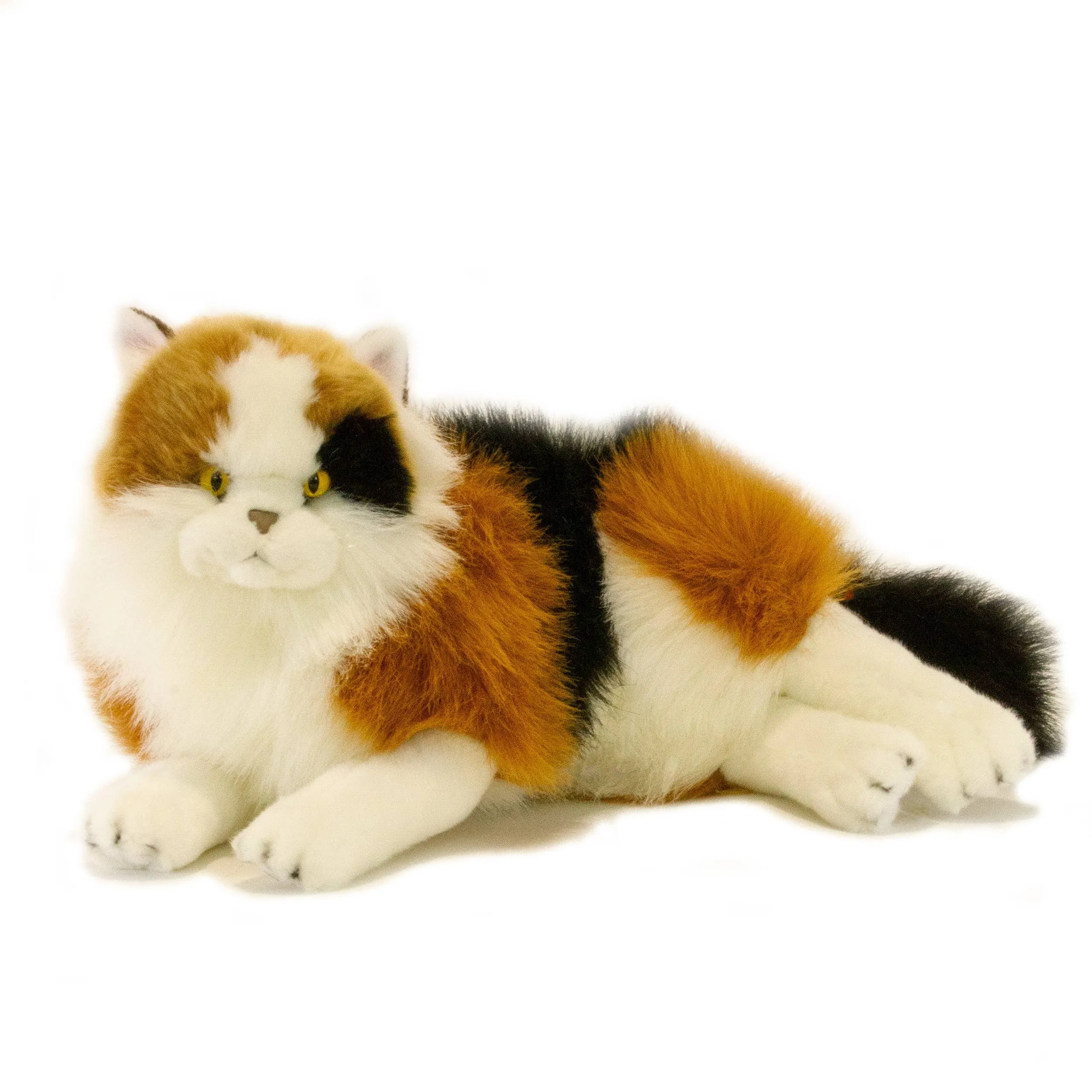 Plush Calico Persian Cat - 38cm Lying or Sitting