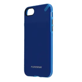 PureGear Slim Shell Series Hard Case Cover for iPhone 8 7 - Blue/Light Blue
