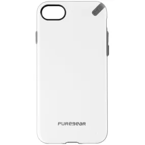 PureGear Slim Shell Series Hard Case for Apple iPhone 8 / 7 - White/Gray