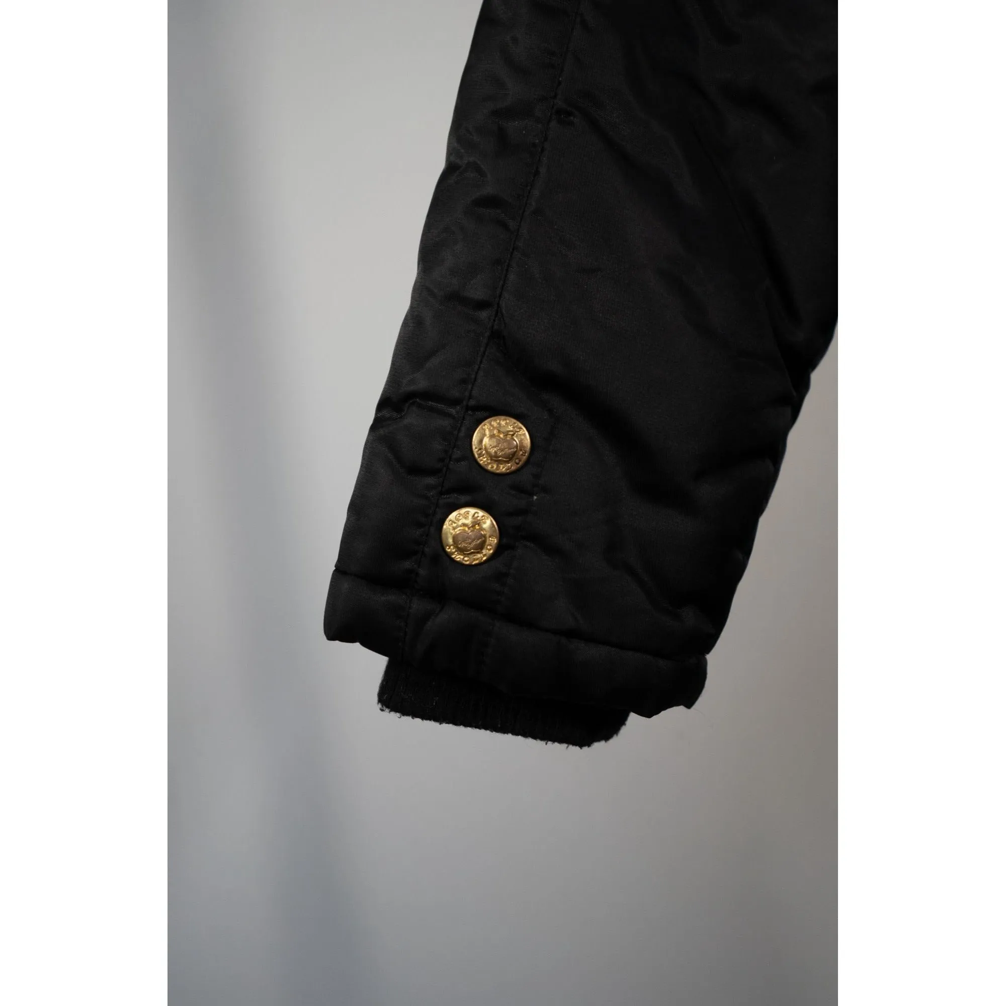 "Retail" y2k Apple Bottoms Fur Trim Hood Mid-Length Puffer Jacket Black Medium Women's
