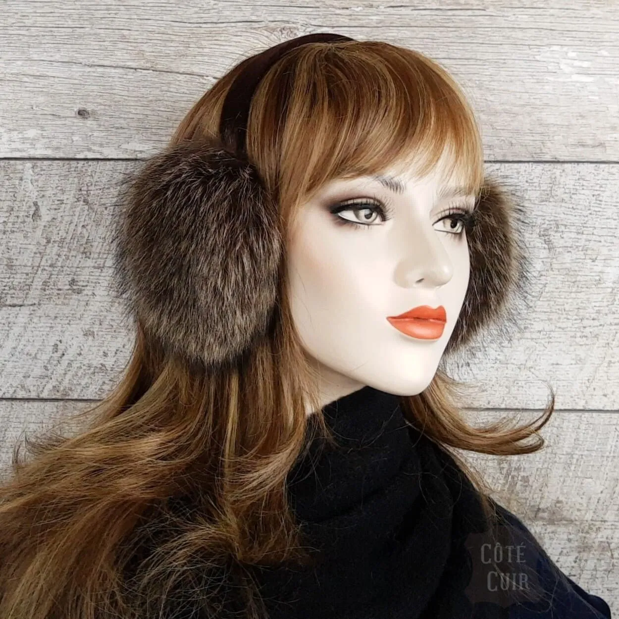 Raccoon Fur Earmuffs