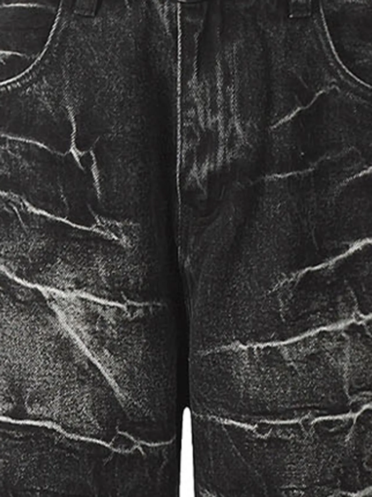 Retro Neutral Washed Straight Jeans - 2261