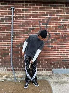 RFRM leather joggers (Black)