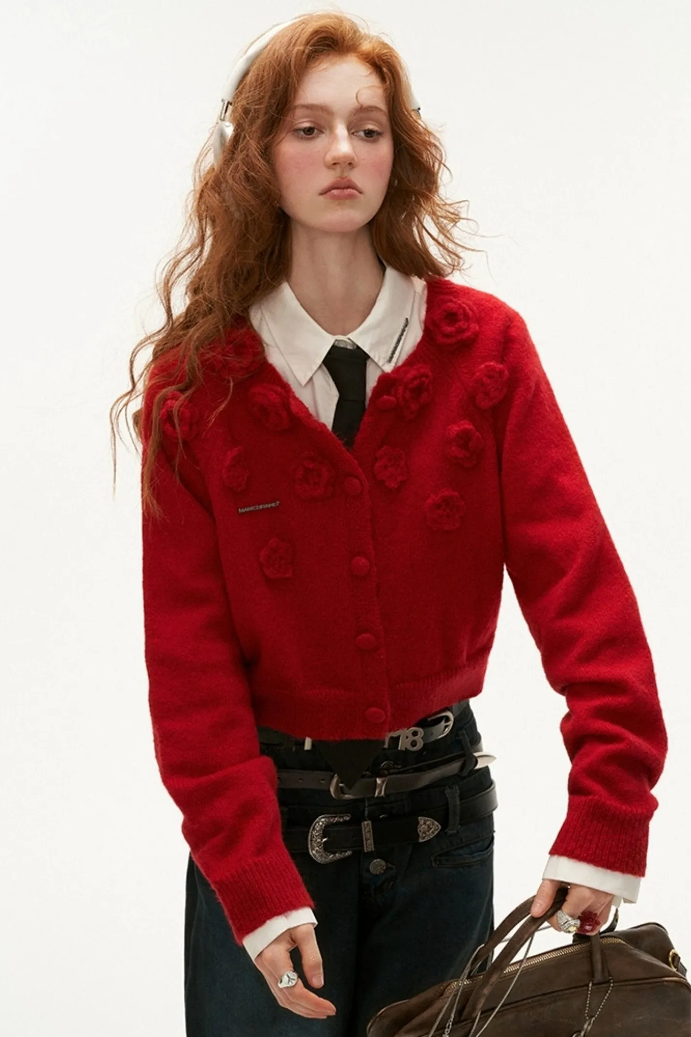 Rose Bouquet Cropped Cardigan