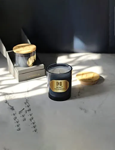 Rune Lavandula Scented Candle | Burning Time up to 45-50 Hrs | Made with 100% Natural Soy Wax | Eco-Friendly | Best for Home Decor and Gifts