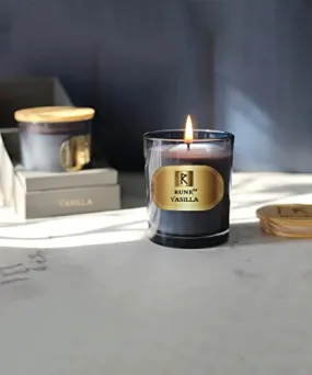 Rune Vanilla Scented Candle | Burning Time up to 45-50 Hrs | Made with 100% Natural Soy Wax | Eco-Friendly | Best for Home Decor and Gifts