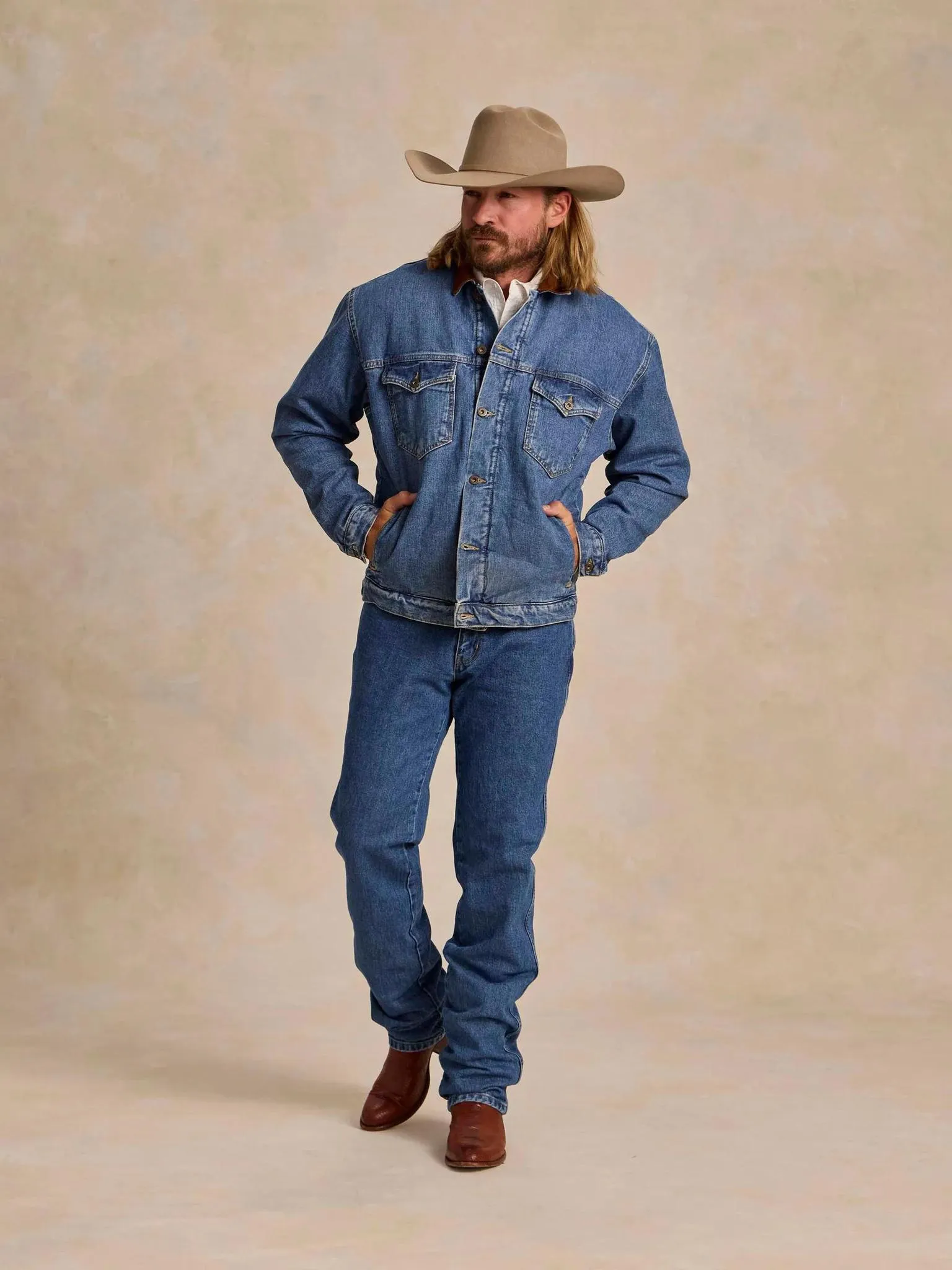 Schaefer Men's Legend Denim Jacket with Fleece Lining