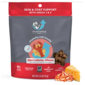 Shameless Pets Crunchy More Lobster, Cheese Cat Treats, 2.5oz
