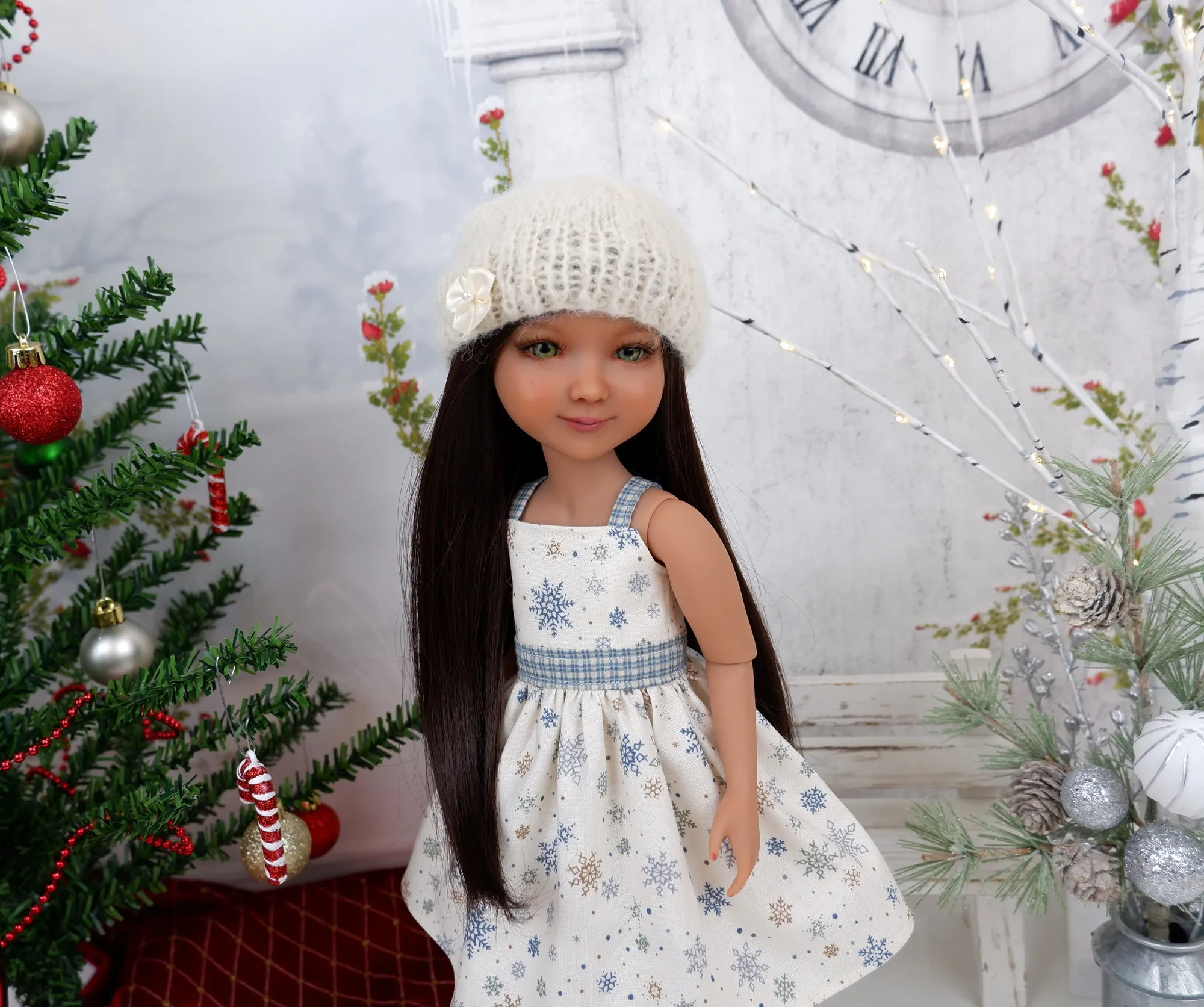 Snowfall - dress and sweater set with shoes for Ruby Red Fashion Friends doll