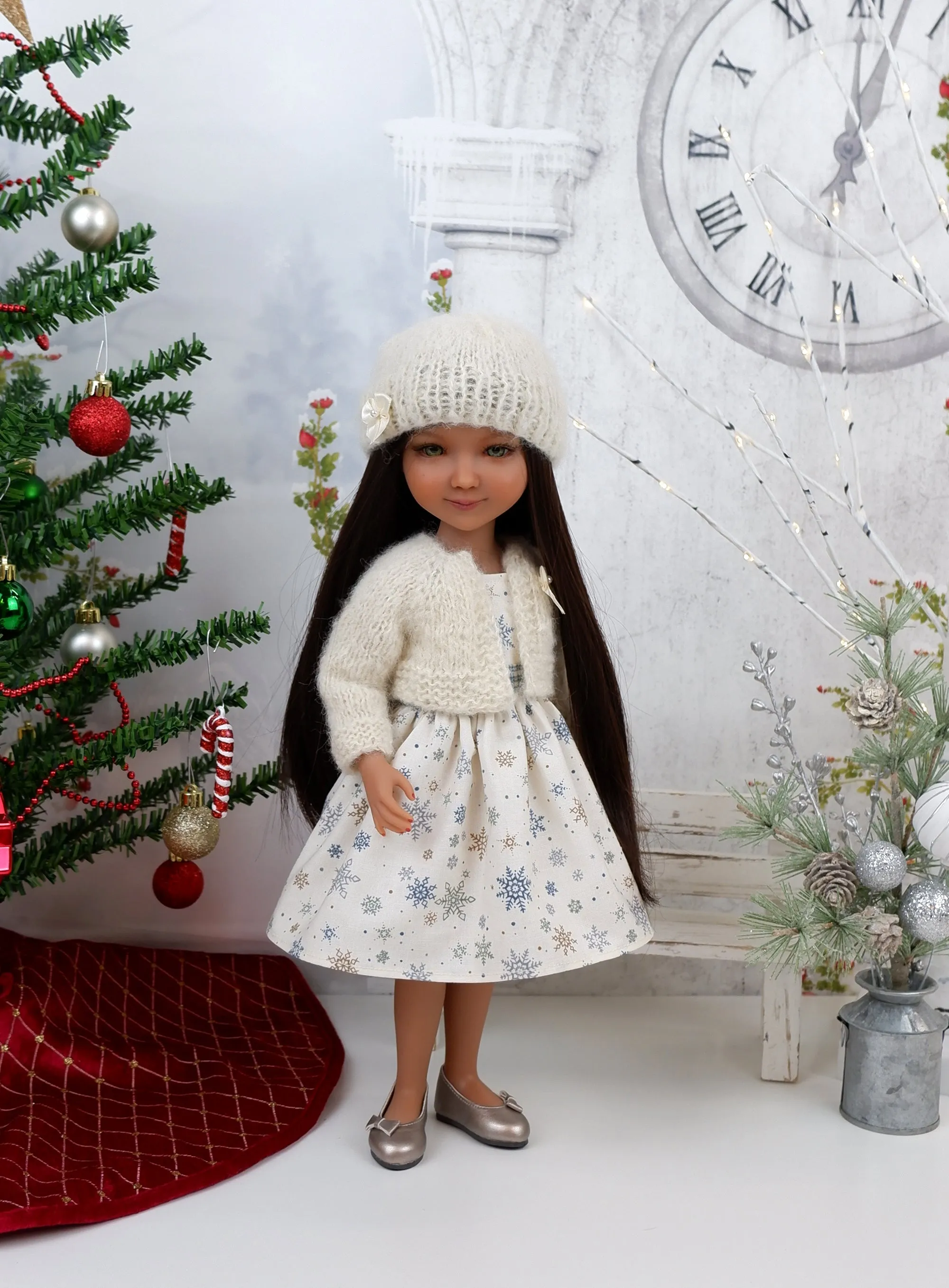 Snowfall - dress and sweater set with shoes for Ruby Red Fashion Friends doll