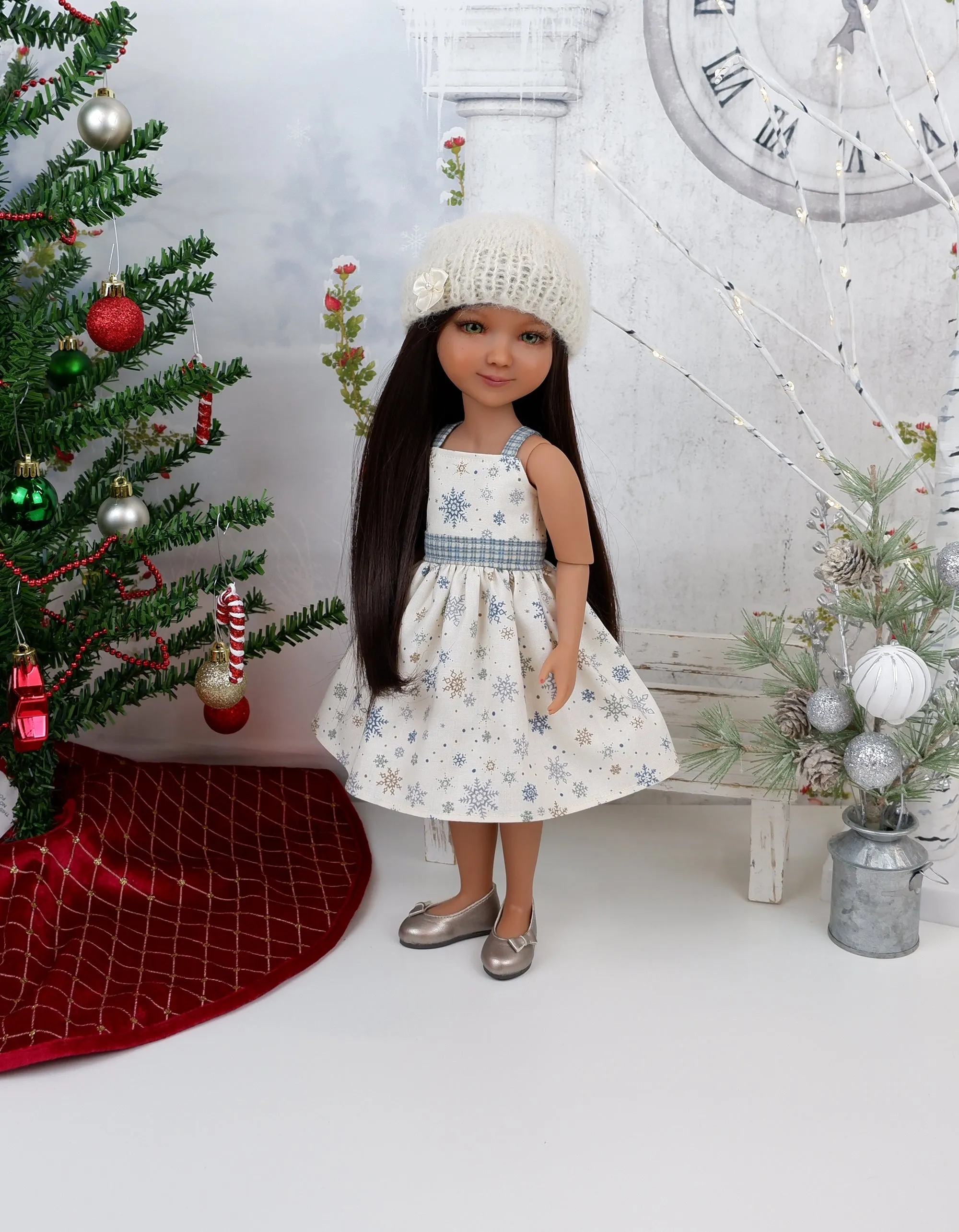 Snowfall - dress and sweater set with shoes for Ruby Red Fashion Friends doll