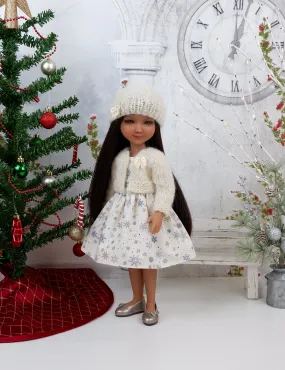 Snowfall - dress and sweater set with shoes for Ruby Red Fashion Friends doll
