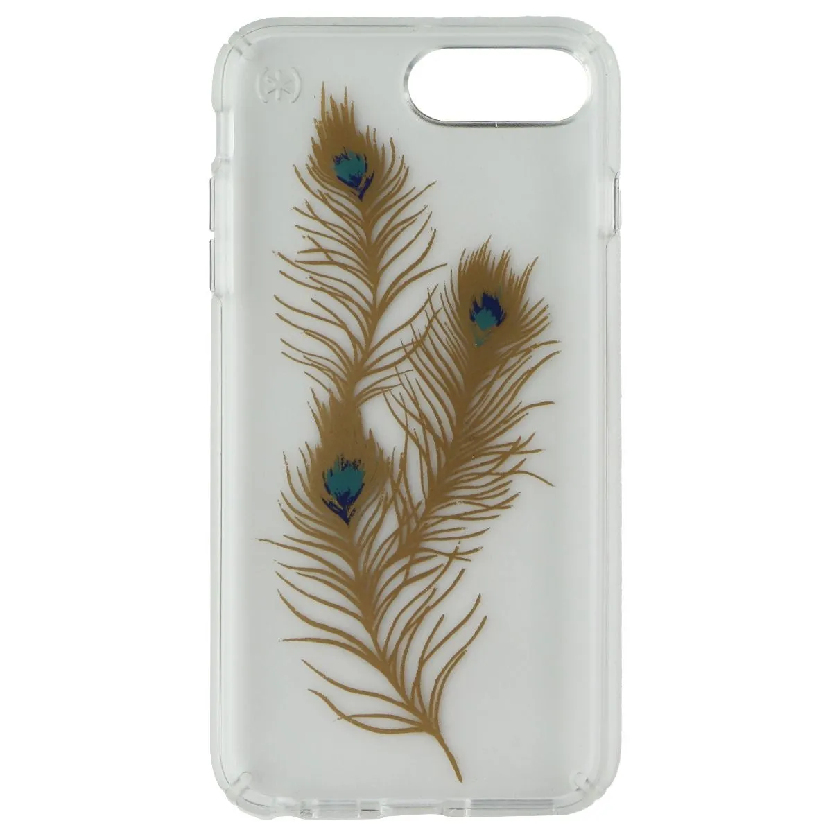 Speck Presidio Clear Print Hybrid Case for iPhone 7 Plus - Clear / Gold Feather