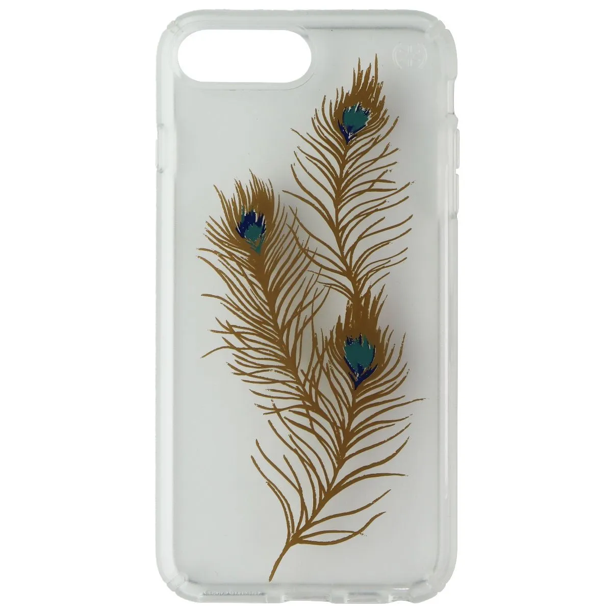 Speck Presidio Clear Print Hybrid Case for iPhone 7 Plus - Clear / Gold Feather