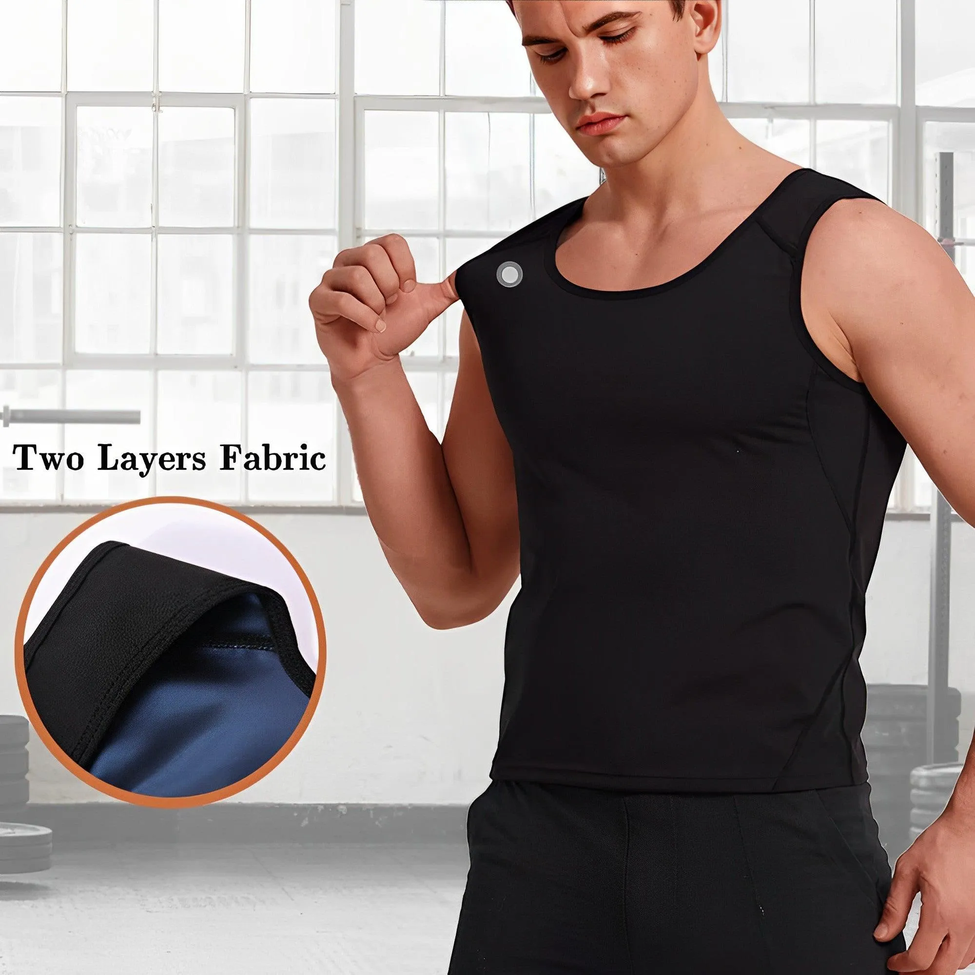 Speginic Sweat Shapewear Vest Belt for Men, Polymer Shapewear, Workout for Weight Loss Waist Body Slimming, Trainer