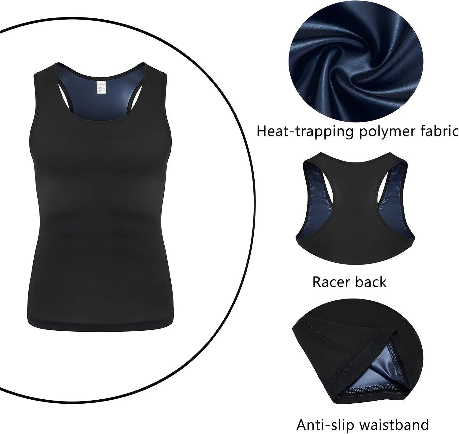 Speginic Sweat Shapewear Vest Belt for Men, Polymer Shapewear, Workout for Weight Loss Waist Body Slimming, Trainer