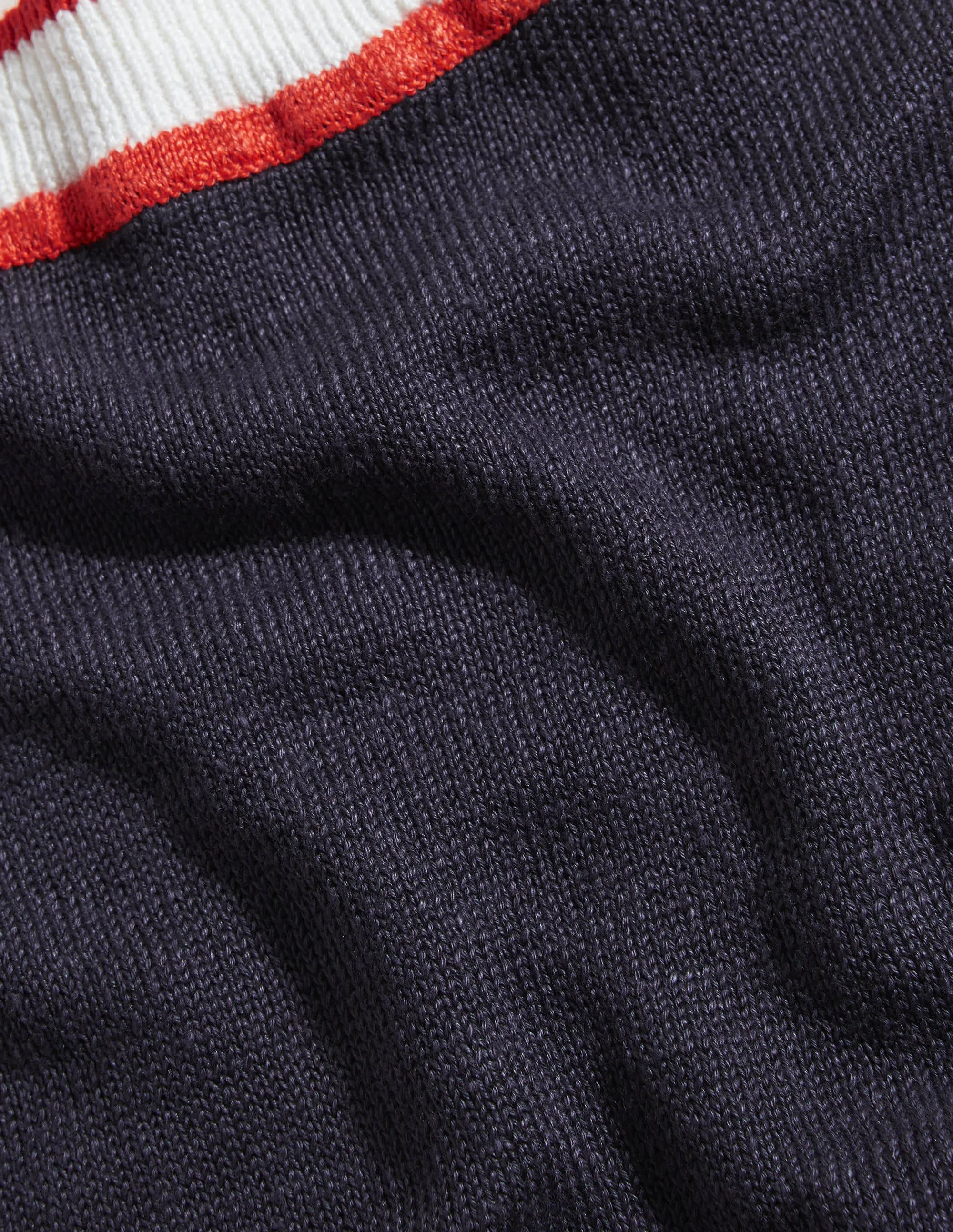Square Neck Linen Vest-Navy