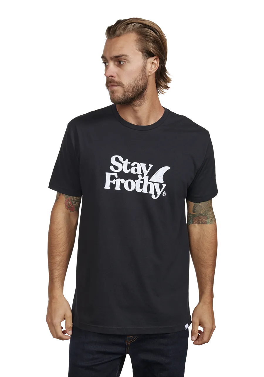 Stay Frothy Repreve® T-Shirt - Black / White