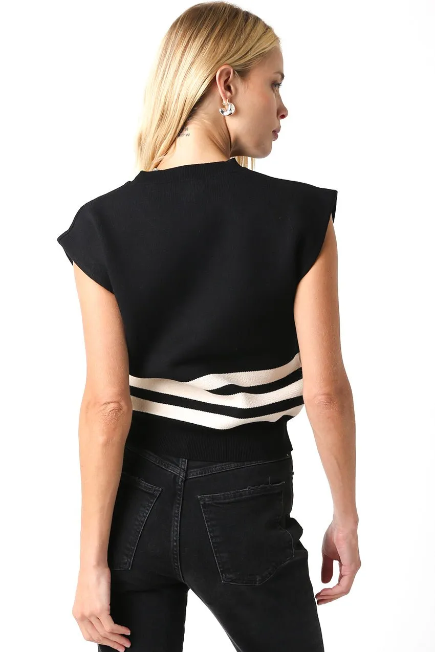 Stripe Bottom Sweater Vest