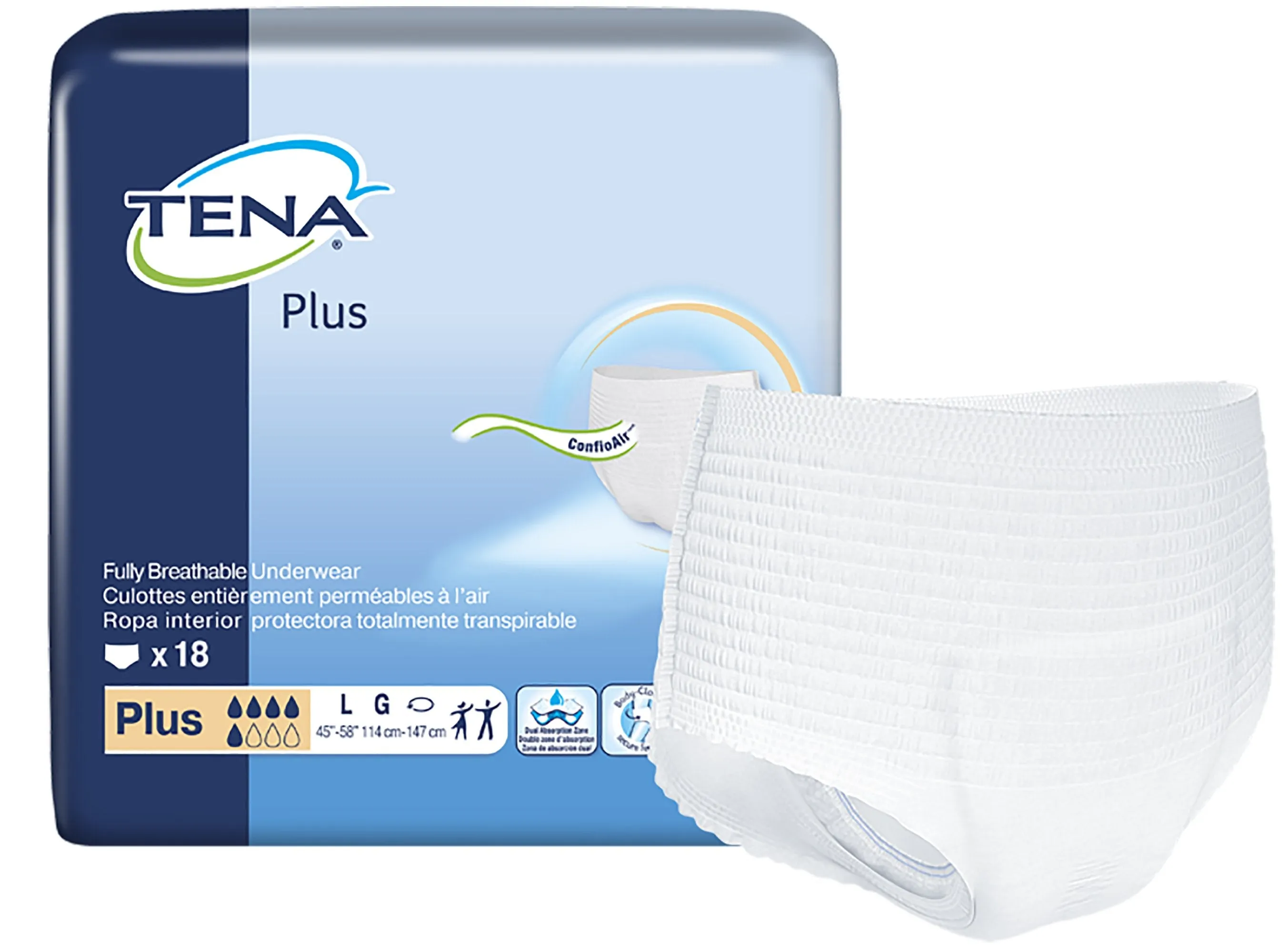 Tena® Plus Absorbent Underwear, Large